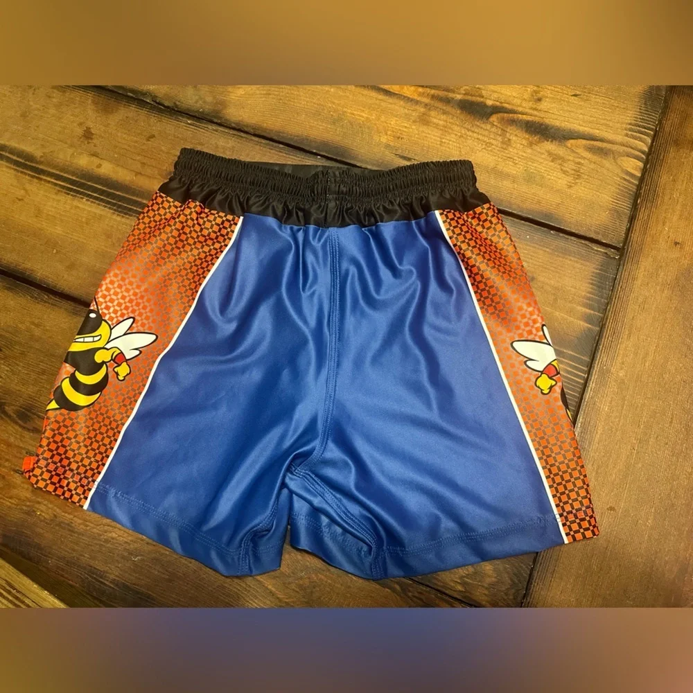 MatMan wrestling/jujitsu shorts. Red, blue, hornets, size 2xs with drawstring - Picture 2 of 10